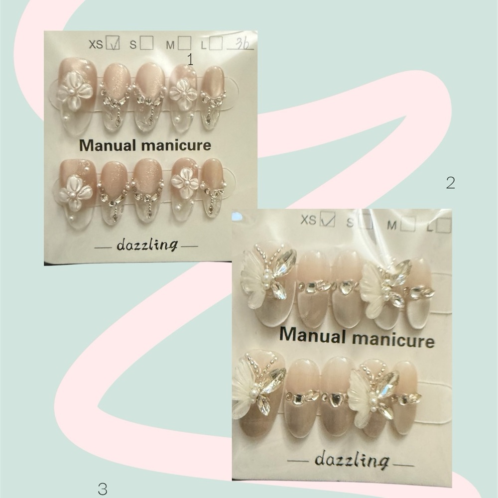 Handmade Press-On Nails (XS) set of 2